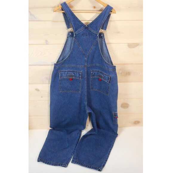 Vintage Y2K LA Blues Women’s Plus Size 20W Bib Overalls Dark Denim 100% Cotton - Picture 4 of 14